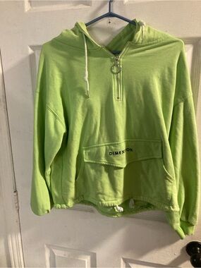 Yayo Linda Lime Green Half-Zip Hoodie
